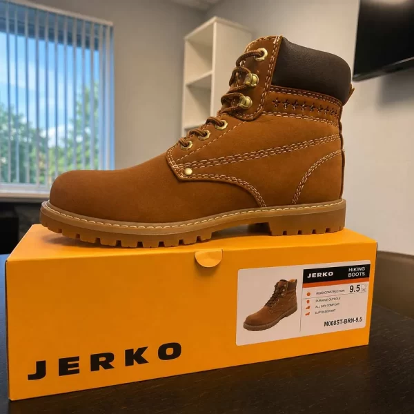 1.JERKO-BROWN-BOOT-M008SST-BRN-9 Brand-New Hiking Boots Wholesale Lot